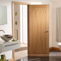 Factory custom solid wood door interior modern veneered entry or bathroom door